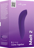 WE-VIBE | Melt 2 – Estimulador de clítoris para parejas con Pleasure Air y control por app – Púrpura / Verde