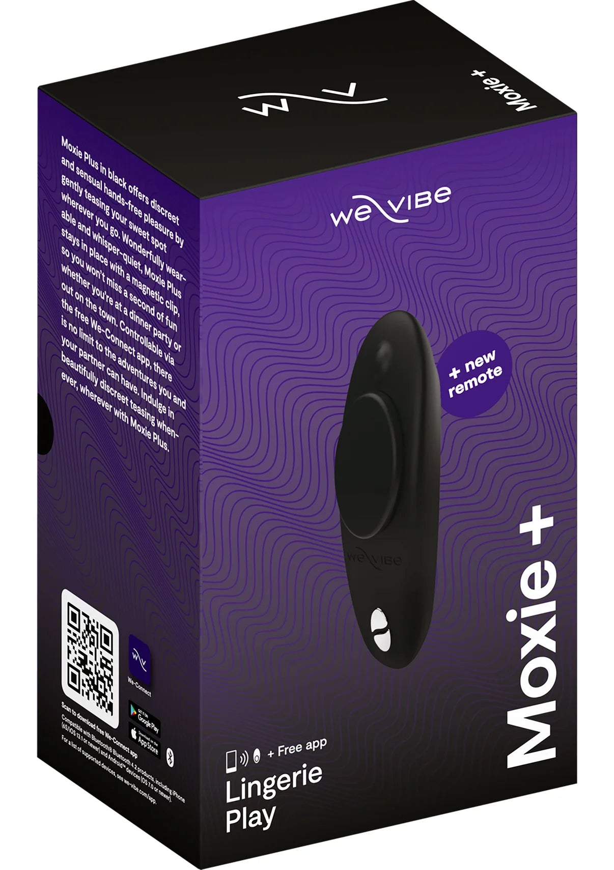 WE-VIBE | Moxie+ – Vibrador wearable de clítoris con clip magnético y control por app – Aqua / Negro
