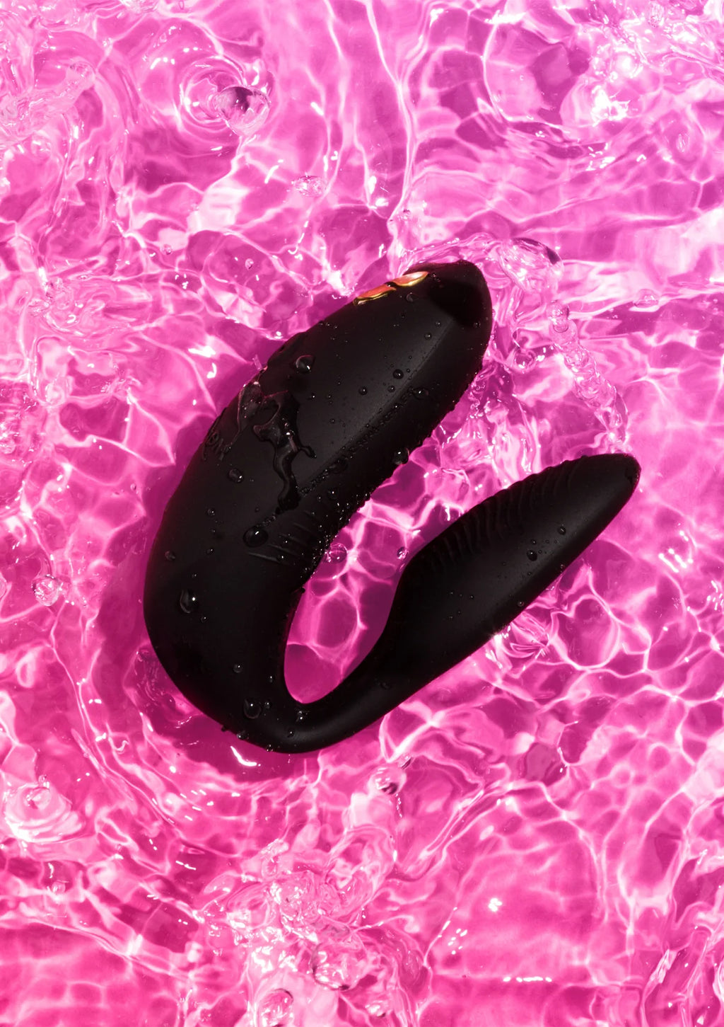 WE-VIBE | Chorus Pro – Vibrador para parejas con 3 motores y mando Haptic Squeeze – Negro / Rosa / Púrpura