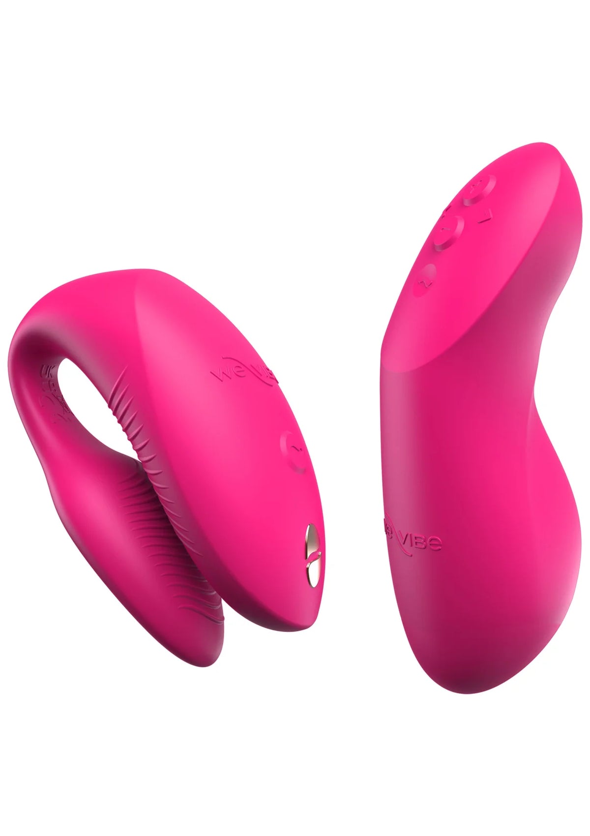 WE-VIBE | Chorus Pro – Vibrador para parejas con 3 motores y mando Haptic Squeeze – Negro / Rosa / Púrpura