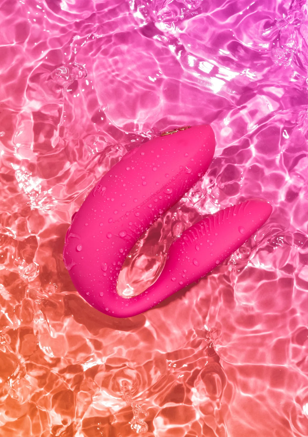 WE-VIBE | Chorus Pro – Vibrador para parejas con 3 motores y mando Haptic Squeeze – Negro / Rosa / Púrpura