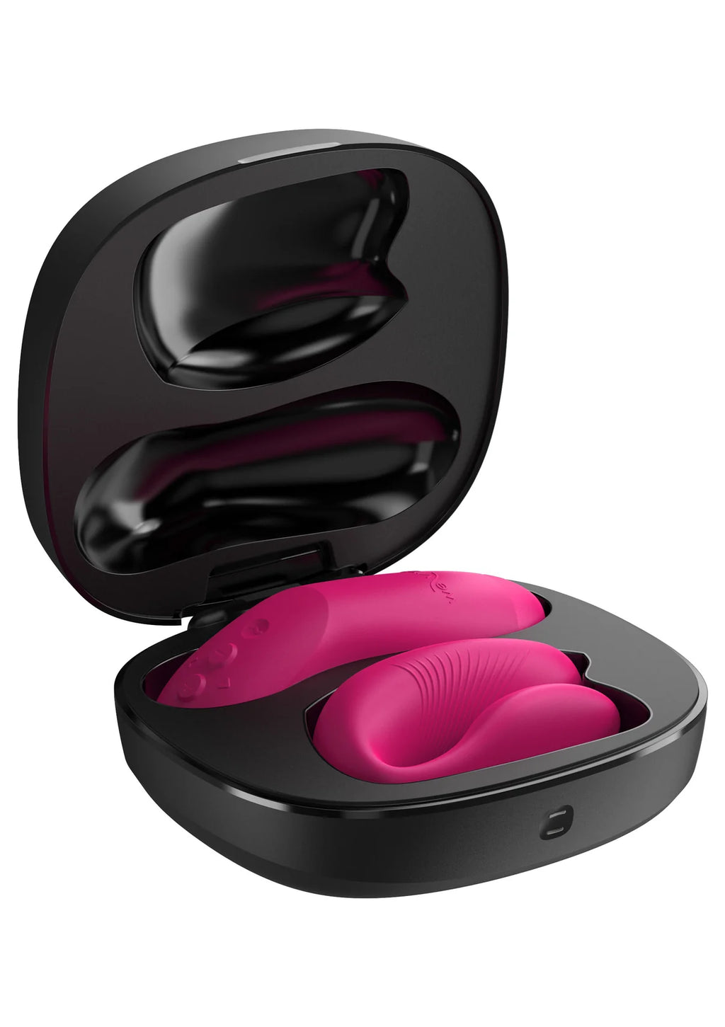 WE-VIBE | Chorus Pro – Vibrador para parejas con 3 motores y mando Haptic Squeeze – Negro / Rosa / Púrpura