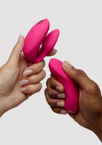 WE-VIBE | Chorus Pro – Vibrador para parejas con 3 motores y mando Haptic Squeeze – Negro / Rosa / Púrpura