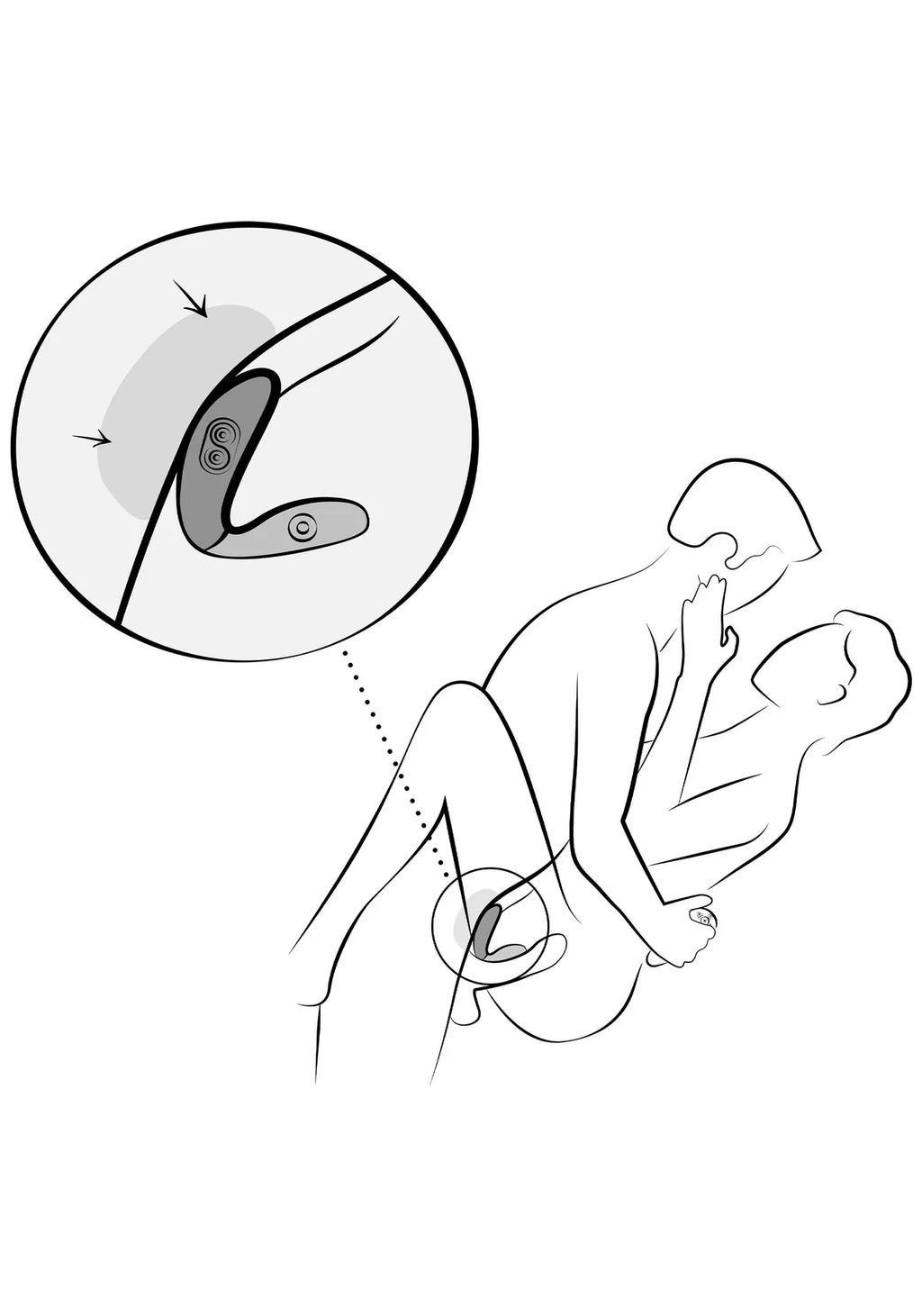 WE-VIBE | Chorus Pro – Vibrador para parejas con 3 motores y mando Haptic Squeeze – Negro / Rosa / Púrpura