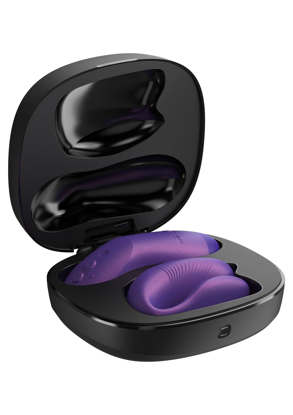 WE-VIBE | Chorus Pro – Vibrador para parejas con 3 motores y mando Haptic Squeeze – Negro / Rosa / Púrpura