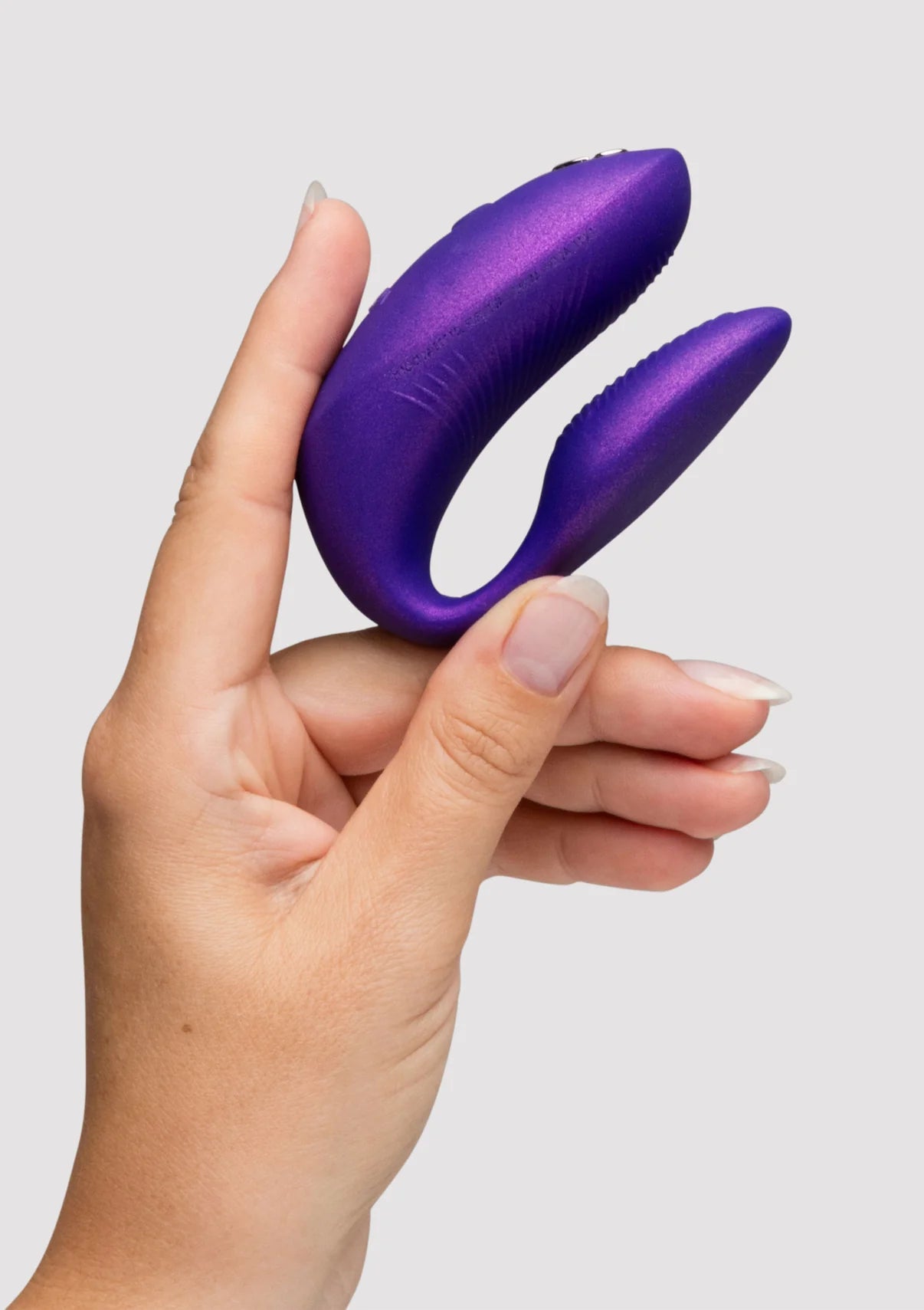 WE-VIBE | Chorus Pro – Vibrador para parejas con 3 motores y mando Haptic Squeeze – Negro / Rosa / Púrpura