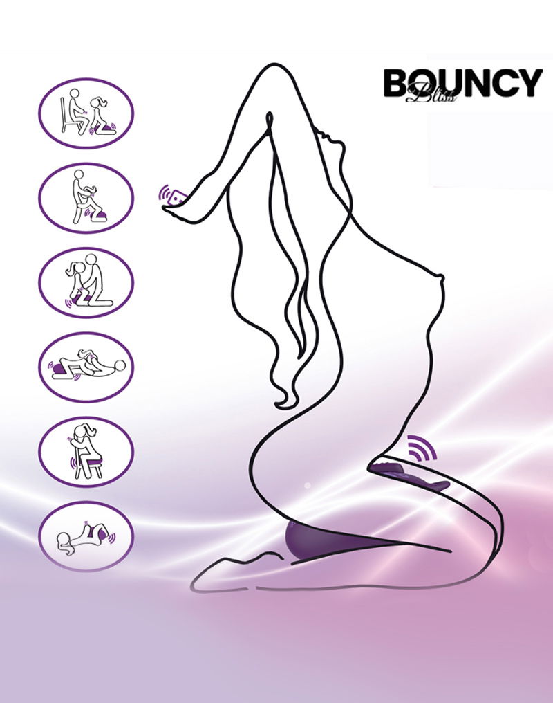 Vibrador de asiento Bouncy Bliss Flow (morado)