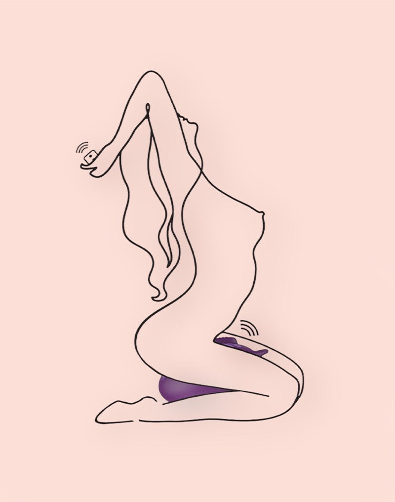 Vibrador de asiento Bouncy Bliss Flow (morado)