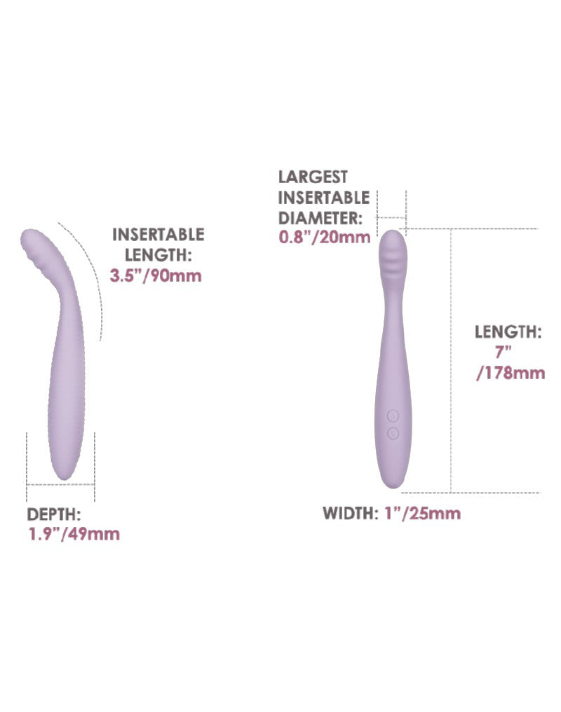 SVAKOM | Cici 2 – Slim Vibrator with App Control & Heating – Waterproof – Lilac