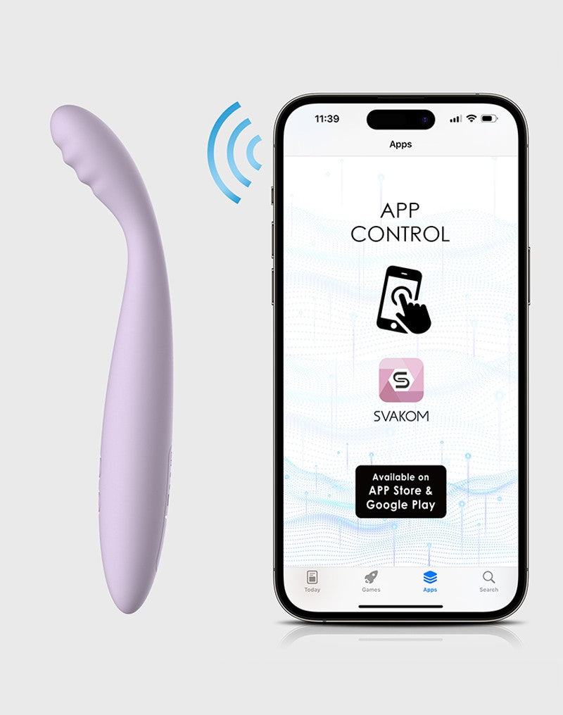 SVAKOM | Cici 2 – Slim Vibrator with App Control & Heating – Waterproof – Lilac