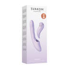 SVAKOM | DuoGlow – Thrusting Beaded Vibrator with Pulsating Stimulator – Heated, App-Enabled – Lilac
