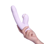 SVAKOM | DuoGlow – Thrusting Beaded Vibrator with Pulsating Stimulator – Heated, App-Enabled – Lilac