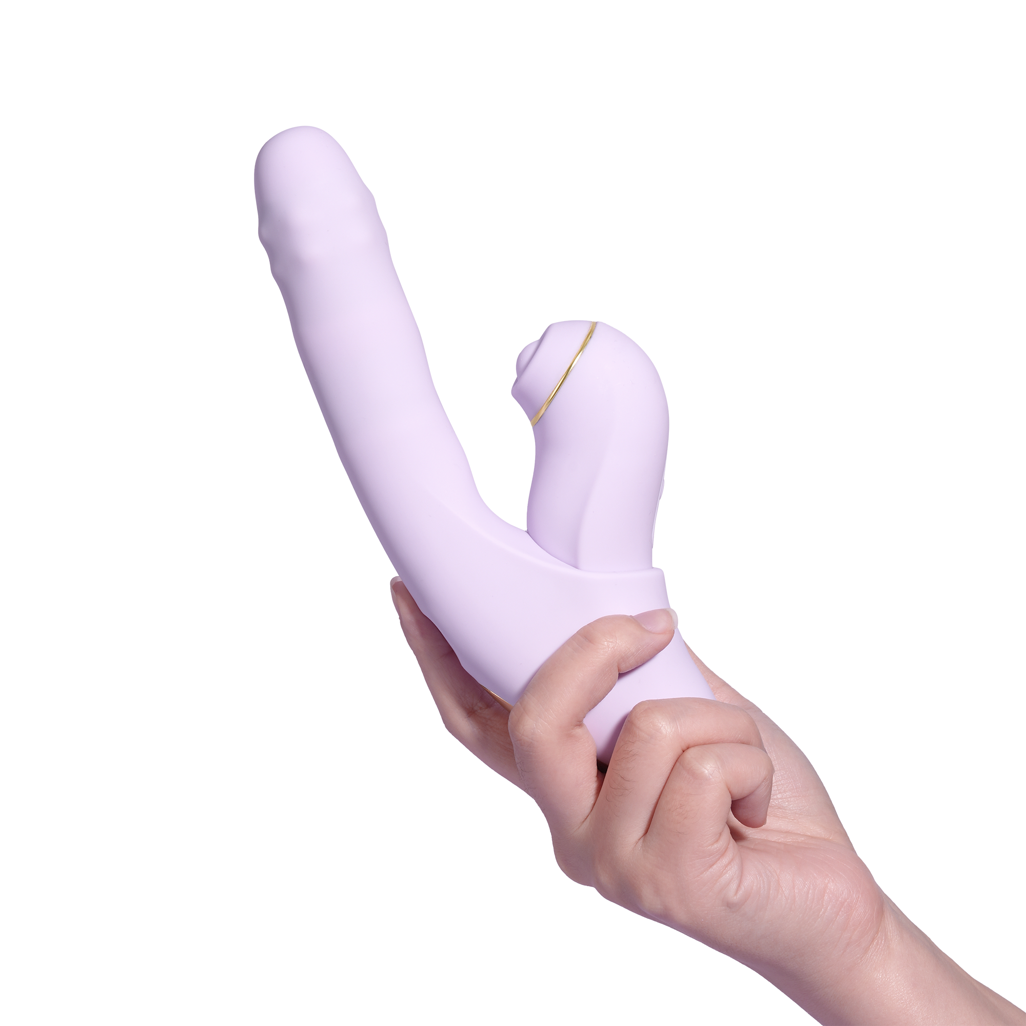 SVAKOM | DuoGlow – Thrusting Beaded Vibrator with Pulsating Stimulator – Heated, App-Enabled – Lilac