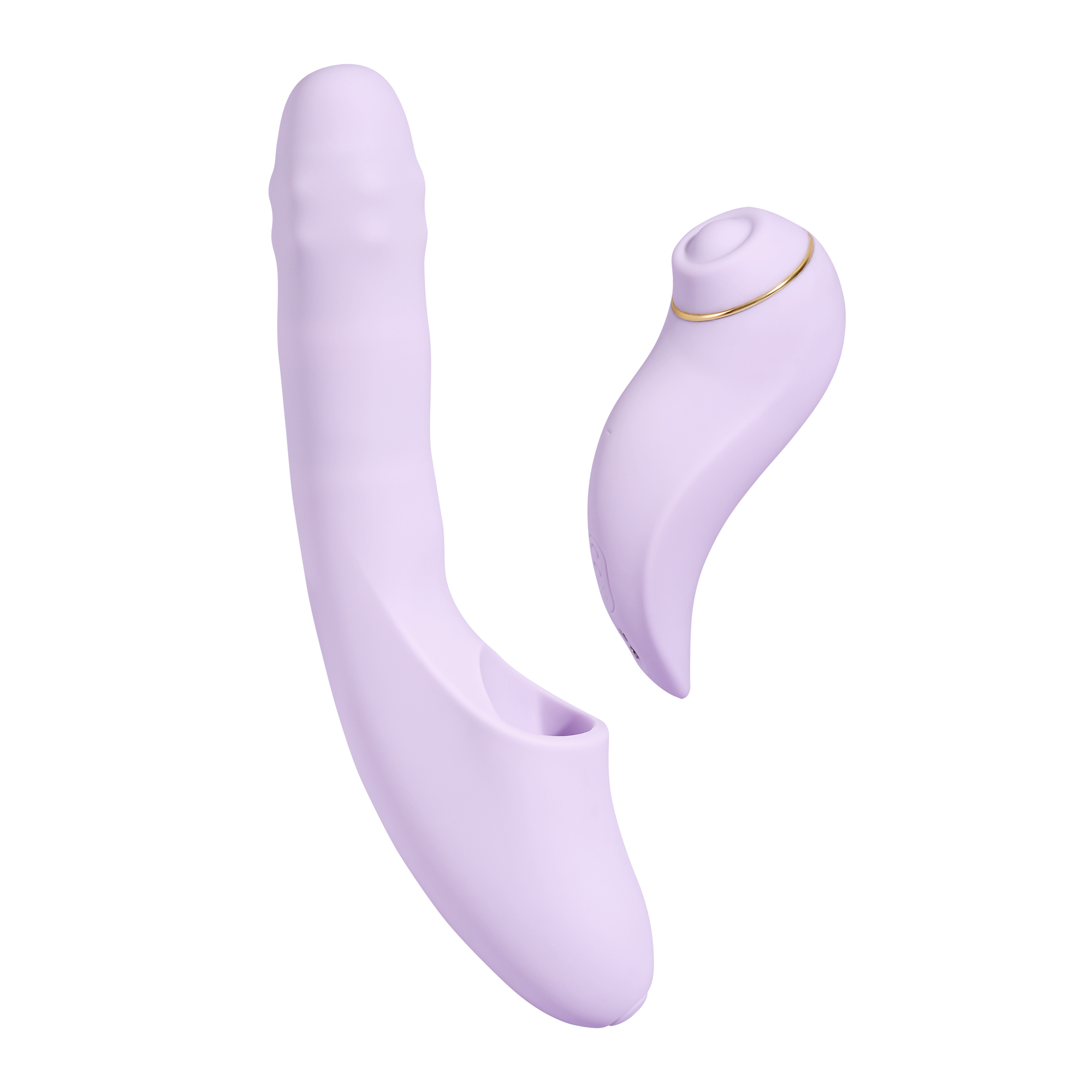 SVAKOM | DuoGlow – Thrusting Beaded Vibrator with Pulsating Stimulator – Heated, App-Enabled – Lilac