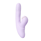 SVAKOM | DuoGlow – Thrusting Beaded Vibrator with Pulsating Stimulator – Heated, App-Enabled – Lilac