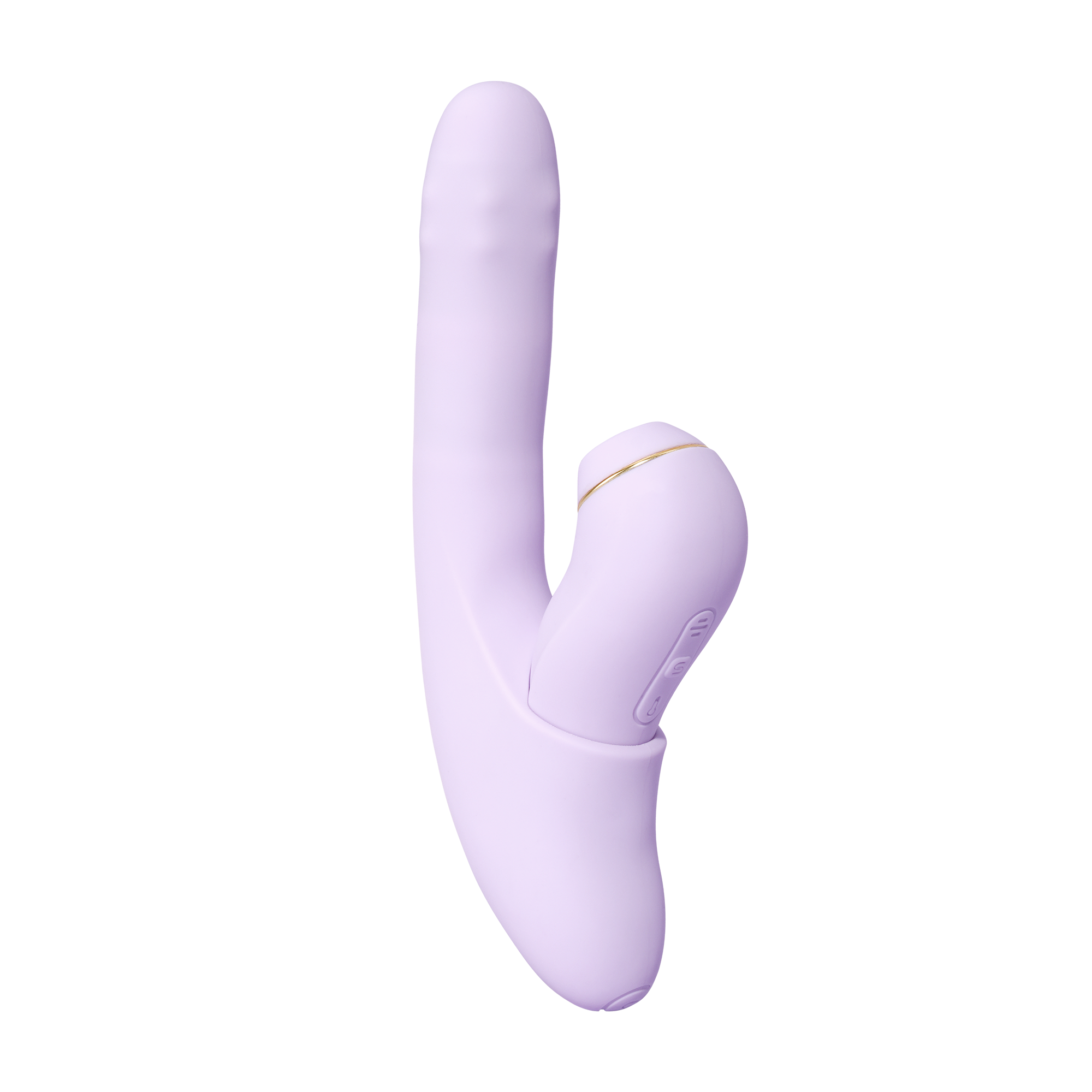 SVAKOM | DuoGlow – Thrusting Beaded Vibrator with Pulsating Stimulator – Heated, App-Enabled – Lilac