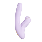 SVAKOM | DuoGlow – Thrusting Beaded Vibrator with Pulsating Stimulator – Heated, App-Enabled – Lilac