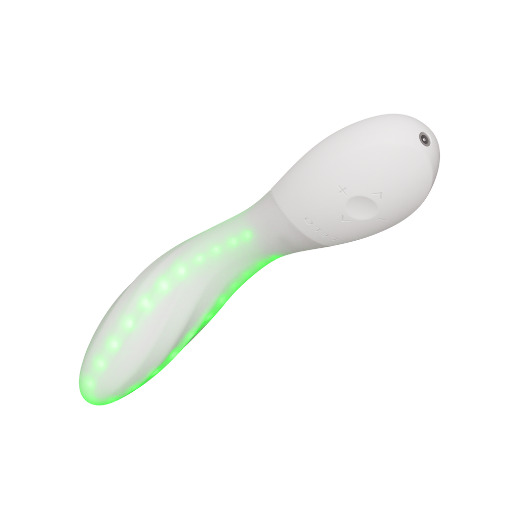 LELO | Mona Spectra – Masajeador wellness con luz roja – Vibrador de punto G con SmoothRise™ – Blanco
