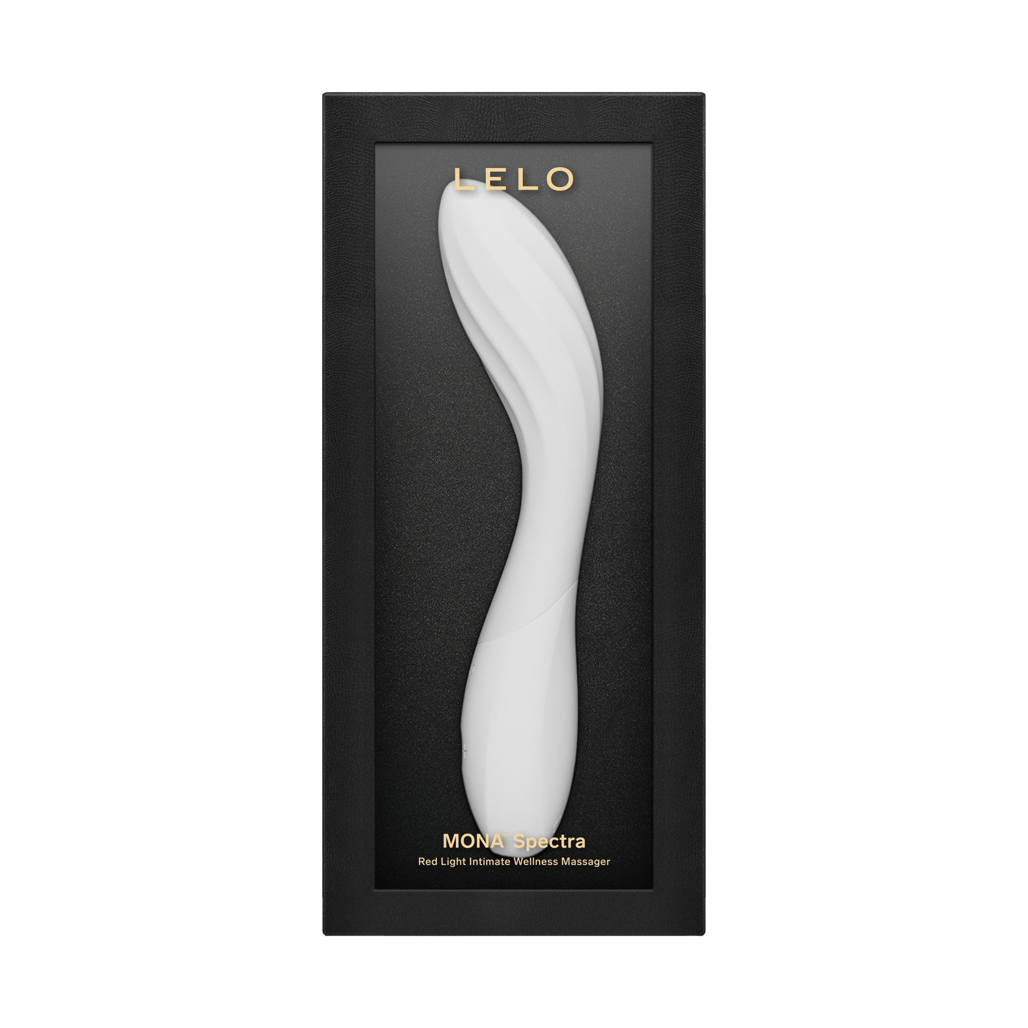 LELO | Mona Spectra – Masajeador wellness con luz roja – Vibrador de punto G con SmoothRise™ – Blanco