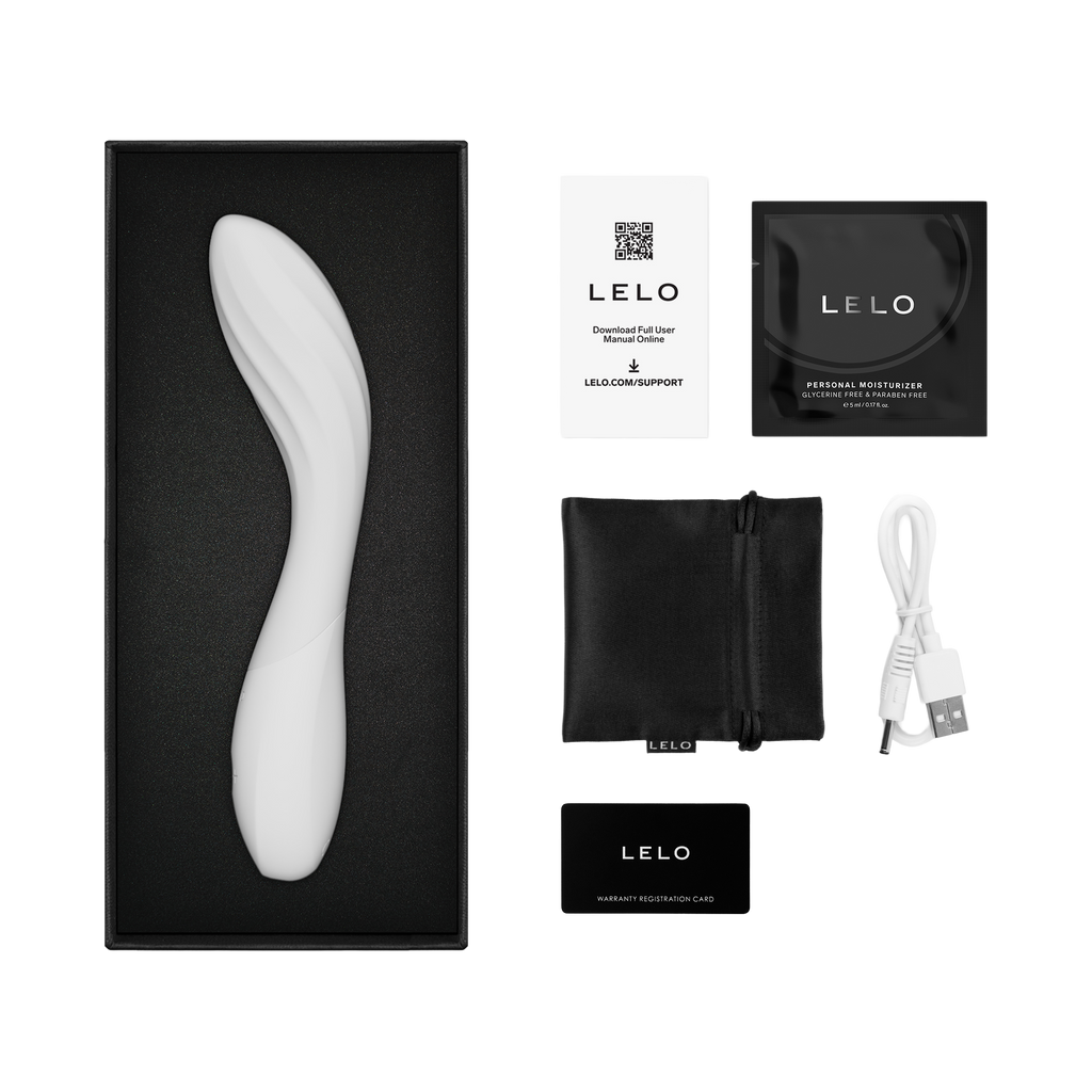 LELO | Mona Spectra – Masajeador wellness con luz roja – Vibrador de punto G con SmoothRise™ – Blanco