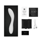 LELO | Mona Spectra – Masajeador wellness con luz roja – Vibrador de punto G con SmoothRise™ – Blanco