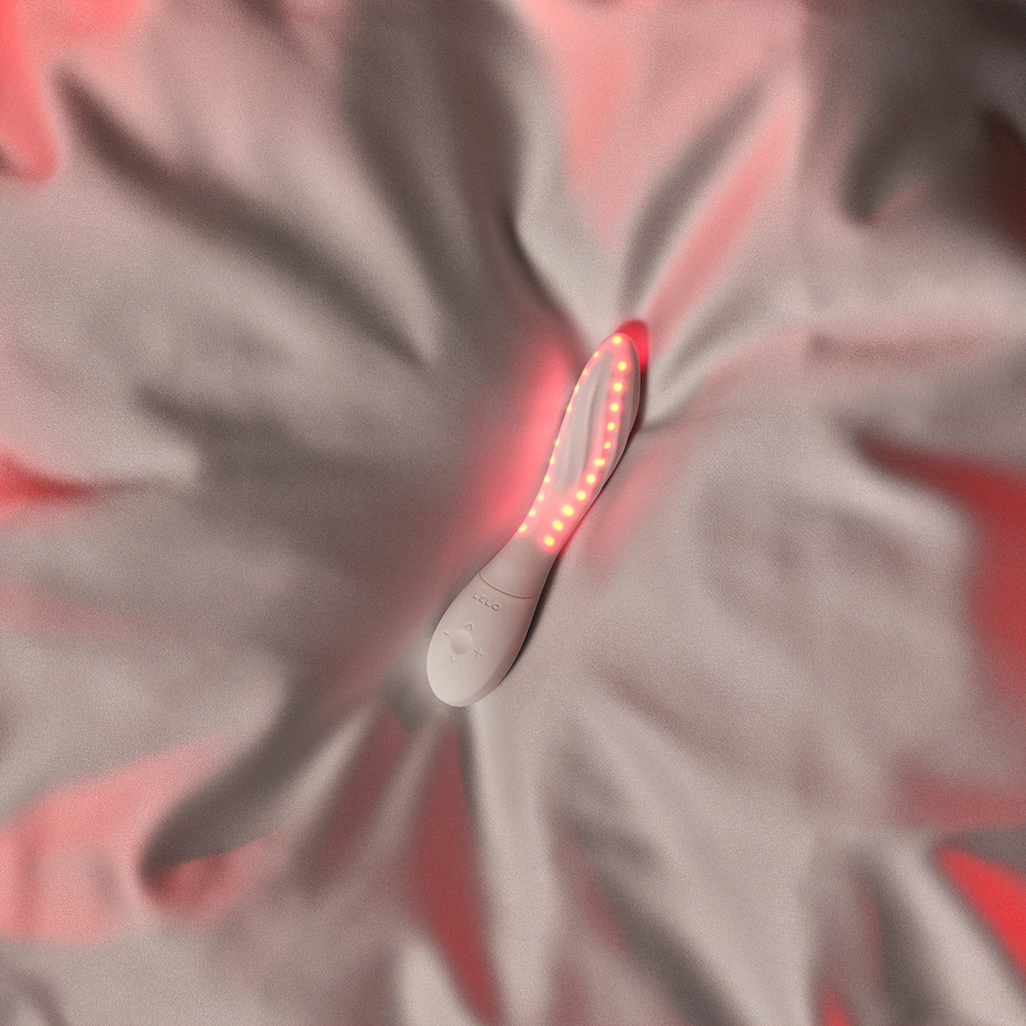 LELO | Mona Spectra – Masajeador wellness con luz roja – Vibrador de punto G con SmoothRise™ – Blanco