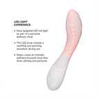 LELO | Mona Spectra – Masajeador wellness con luz roja – Vibrador de punto G con SmoothRise™ – Blanco