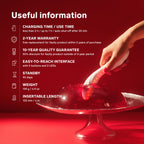 LELO | Mona Spectra – Masajeador wellness con luz roja – Vibrador de punto G con SmoothRise™ – Blanco