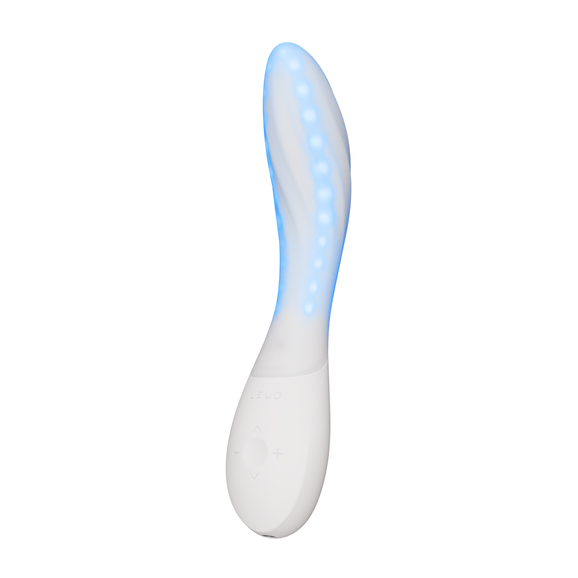 LELO | Mona Spectra – Masajeador wellness con luz roja – Vibrador de punto G con SmoothRise™ – Blanco