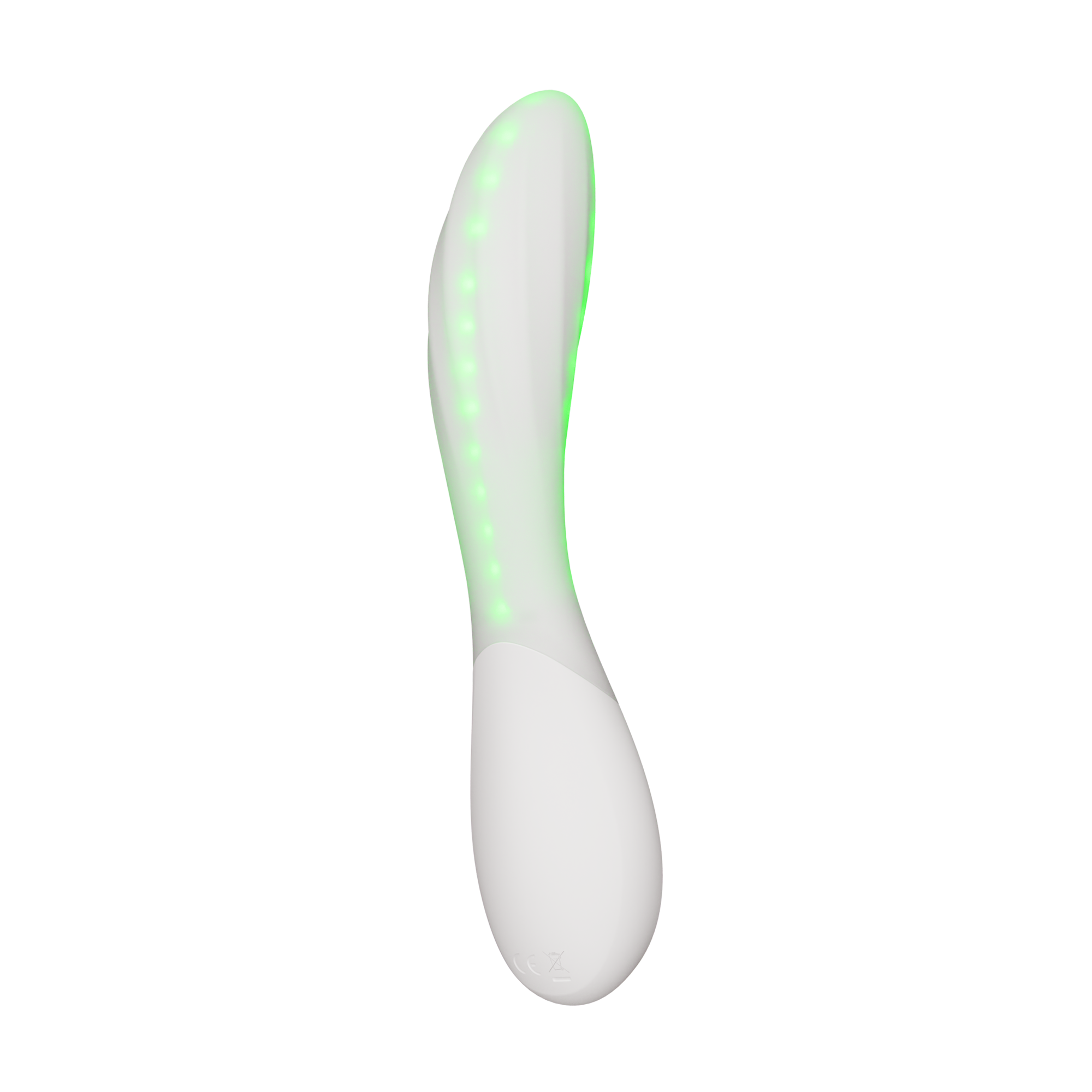 LELO | Mona Spectra – Masajeador wellness con luz roja – Vibrador de punto G con SmoothRise™ – Blanco