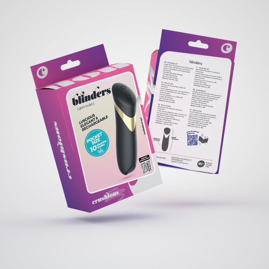 Mini vibrador recargable Blinders con 10 vibraciones Crushious
