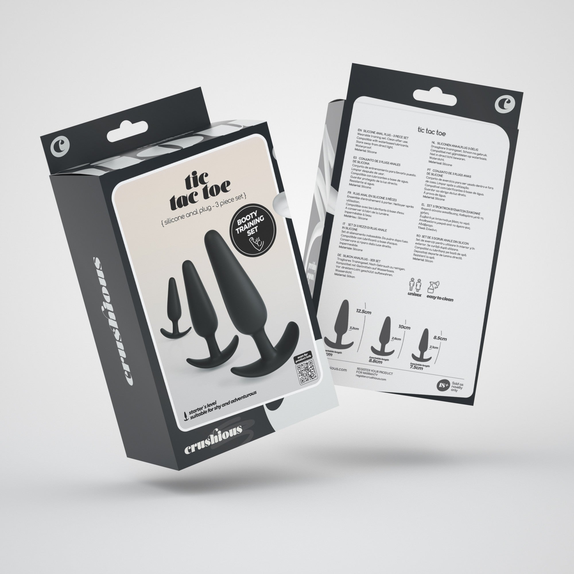 Juego de entrenamiento con tapón anal Tic Tac Toe Crushious