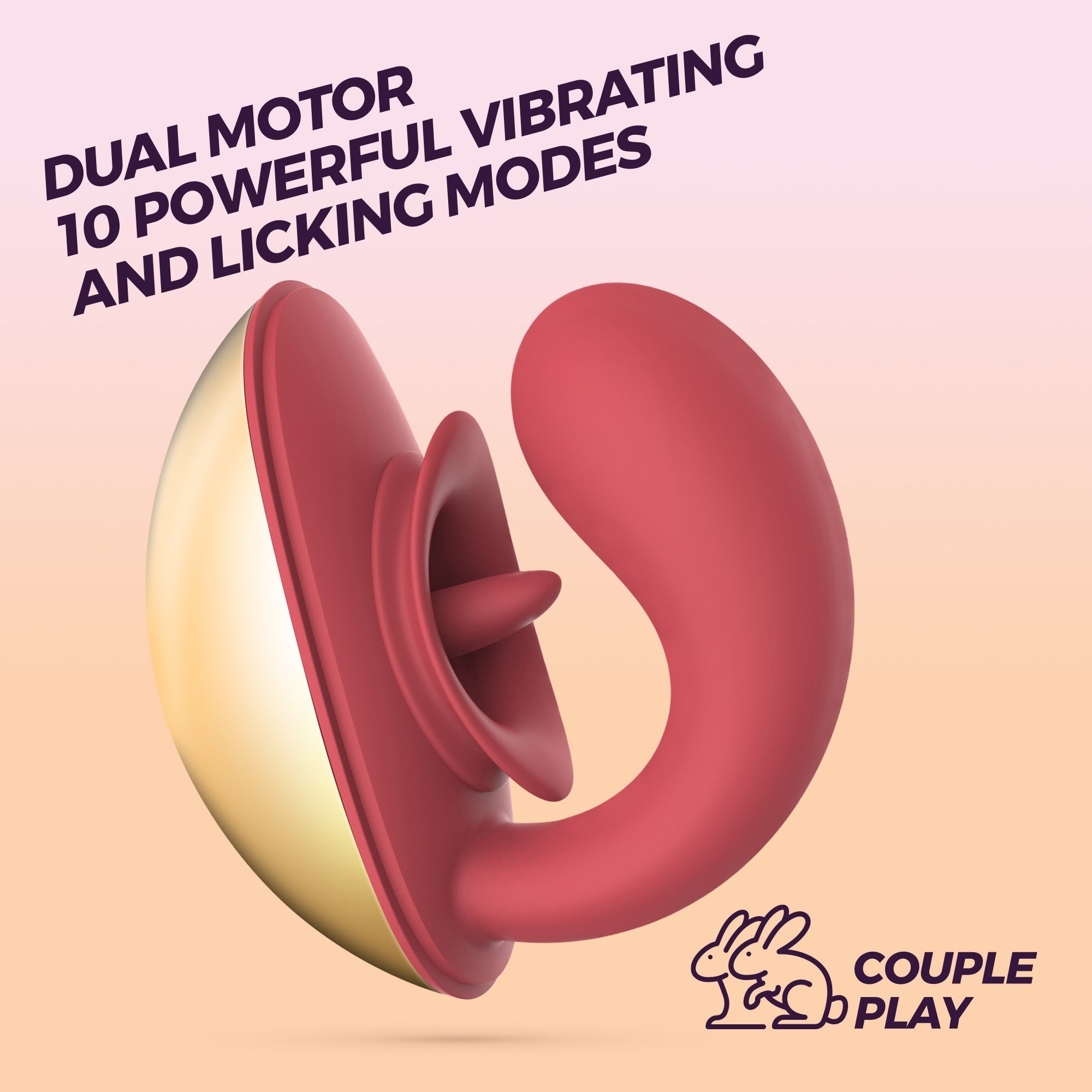 Vibrador recargable Crushious Arcane + estimulador de clítoris con lengua