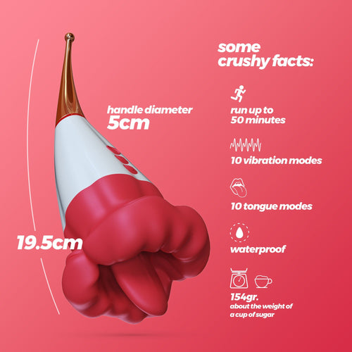 CRUSHIOUS | Jagger – Estimulador Clitoral Ultra Suave 19.5 cm