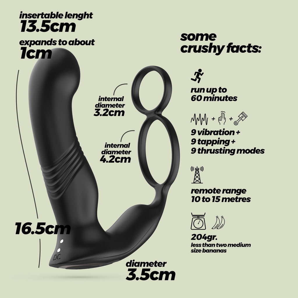 Vibrador de próstata Crushious Erixos con control remoto