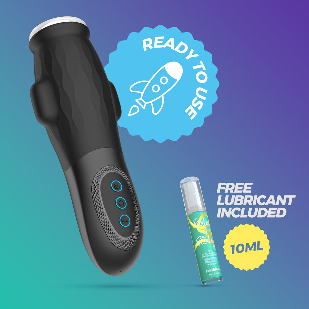 Masturbador Crushious Gargantua con funda extraíble, succión y lubricante gratis