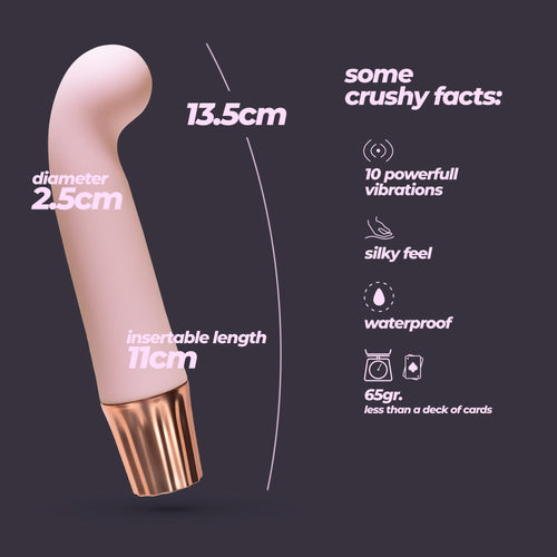 CRUSHIOUS | Mellow Gee – Mini Vibrador Recargable – Rosa y Morado