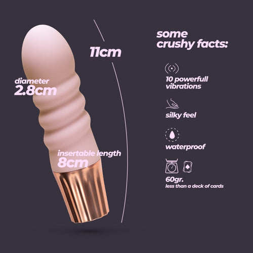 CRUSHIOUS | Mellow Bubbles – Mini Vibrador Recargable – Rosa y Morado