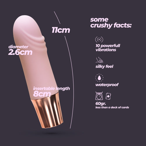 CRUSHIOUS | Mellow Waves – Mini Vibrador Recargable – Rosa y Morado