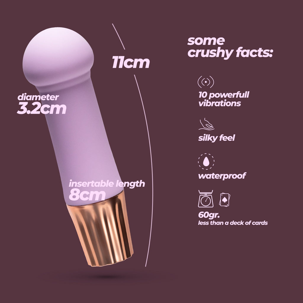 CRUSHIOUS | Mellow Puff – Mini Vibrador Recargable – Rosa y Morado