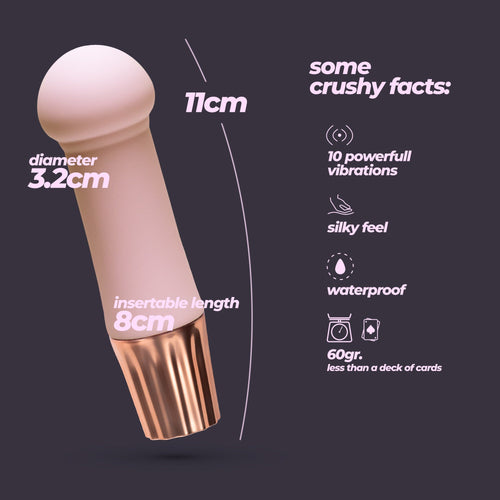 CRUSHIOUS | Mellow Puff – Mini Vibrador Recargable – Rosa y Morado