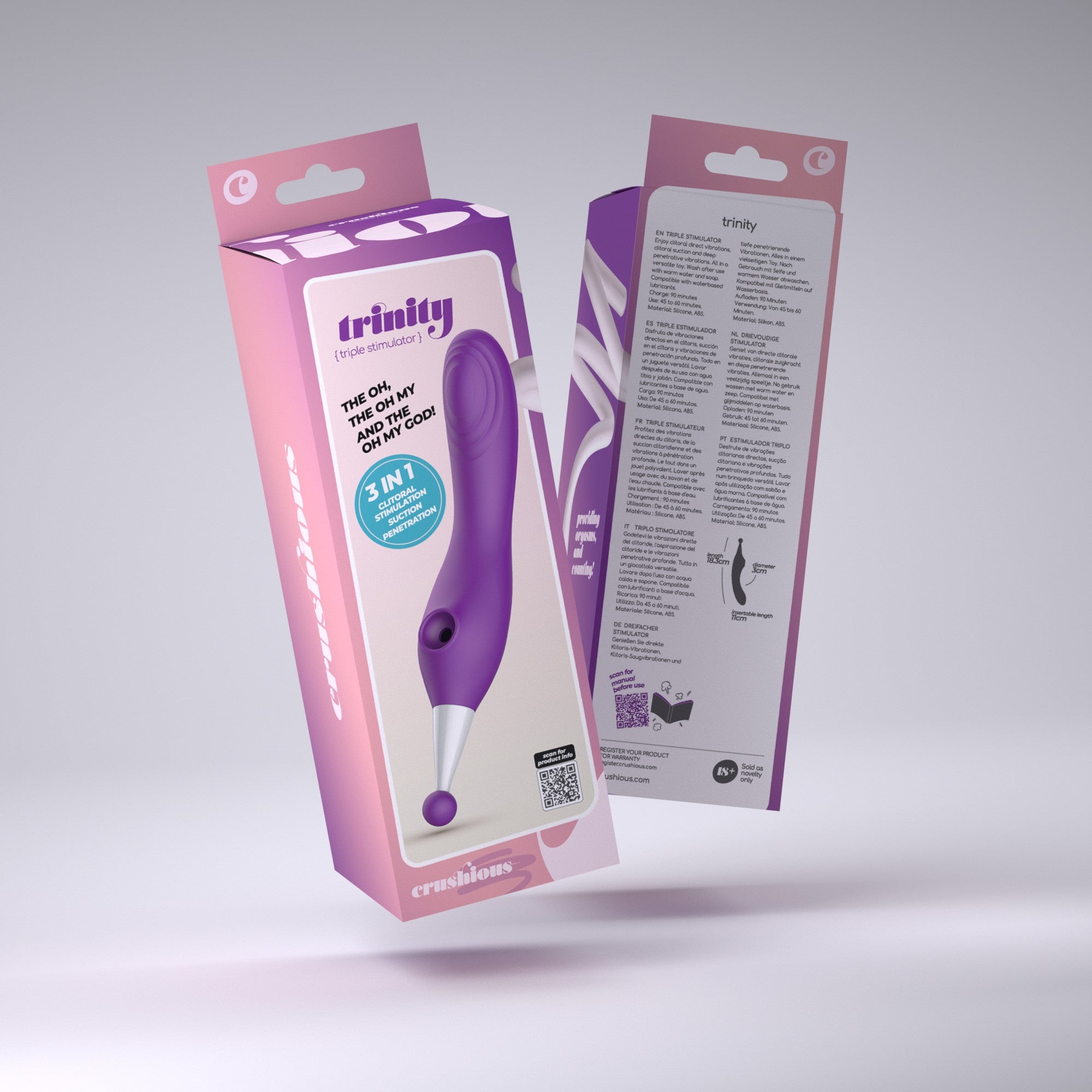 Estimulador de clítoris recargable Trinity Crushious