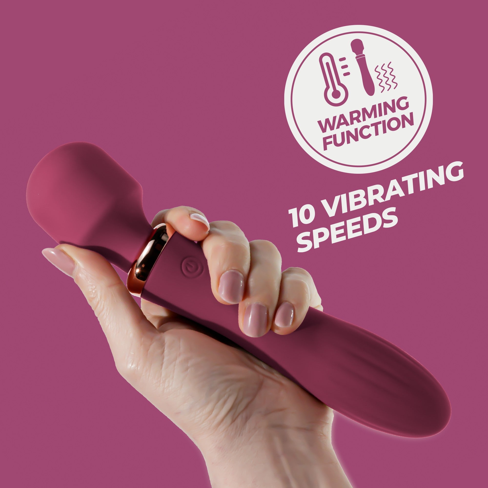Vibrador de doble cara calentador Jinx Crushious