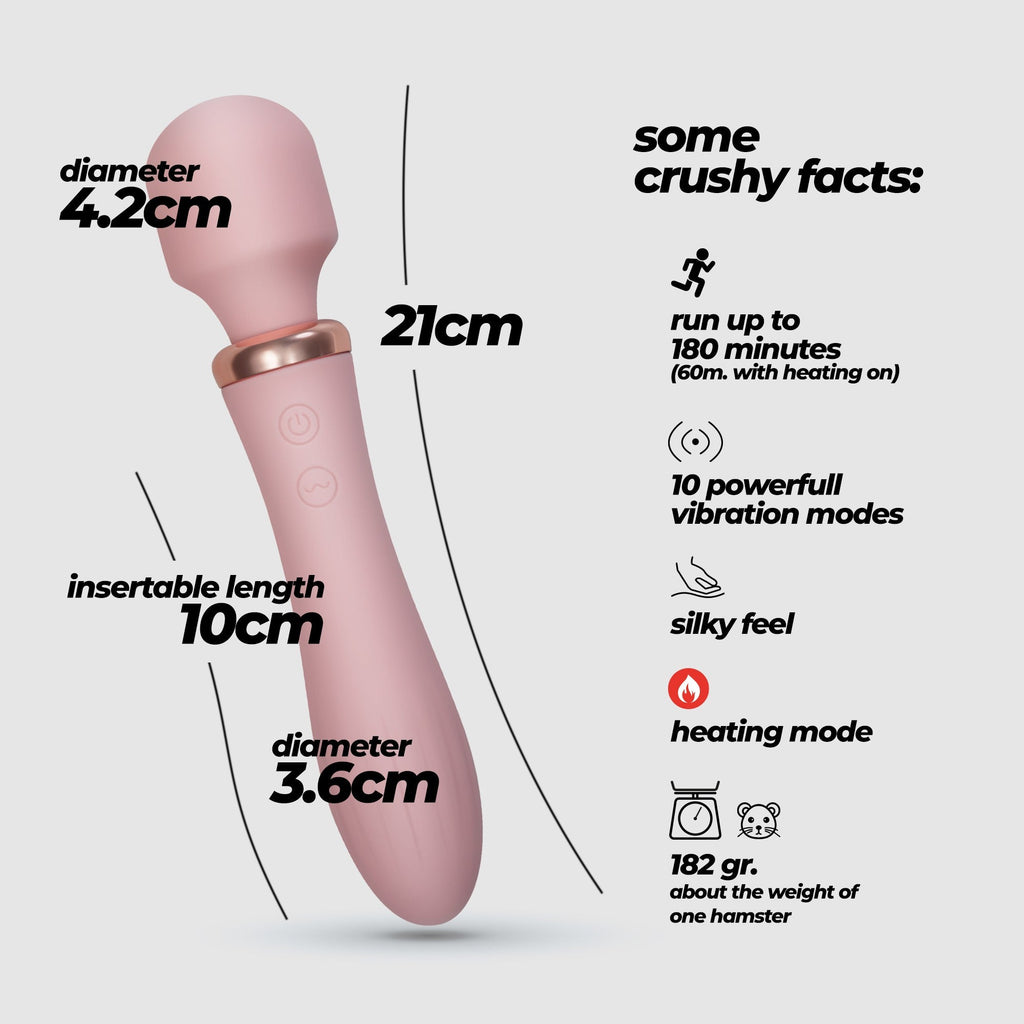 Vibrador de doble cara calentador Jinx Crushious