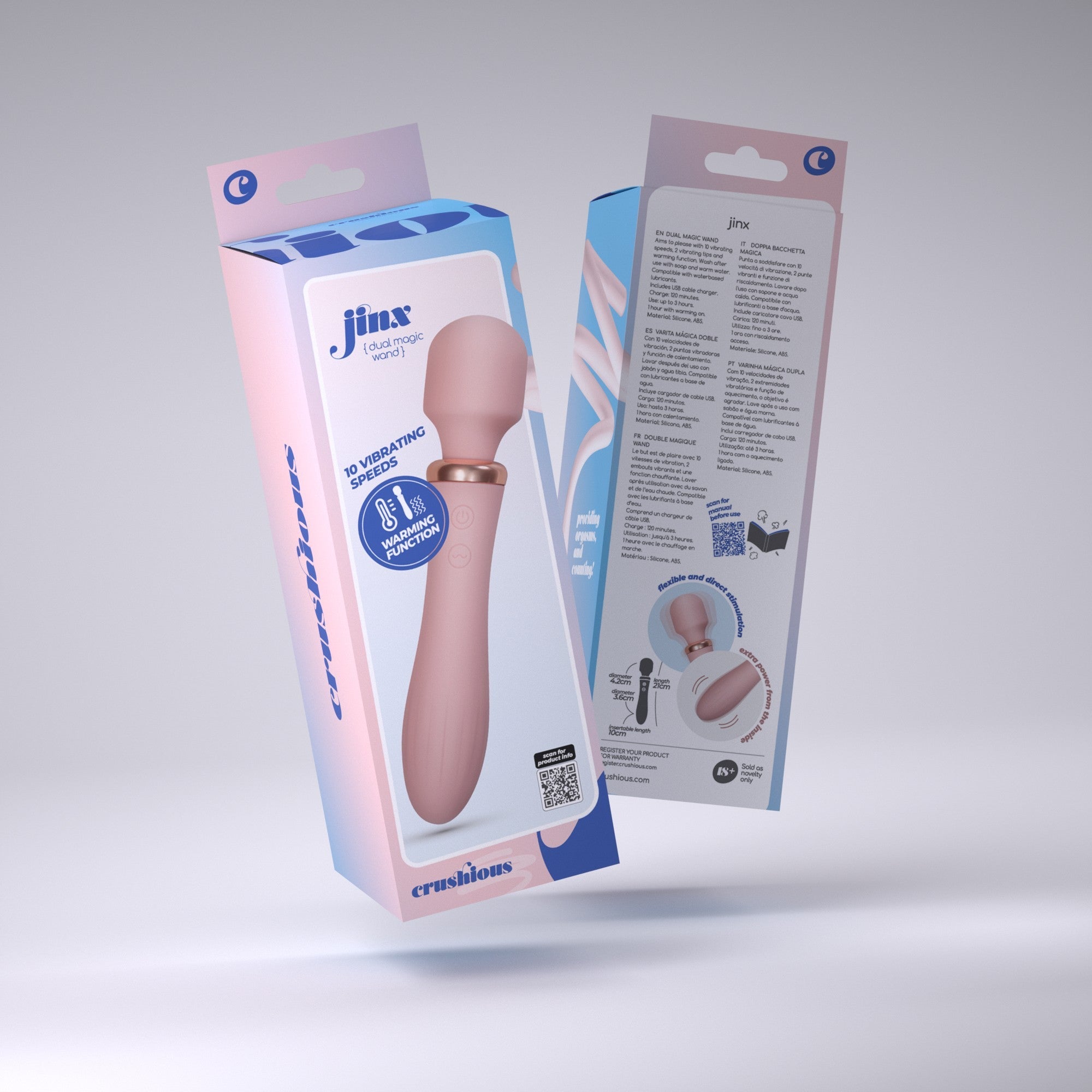 Vibrador de doble cara calentador Jinx Crushious