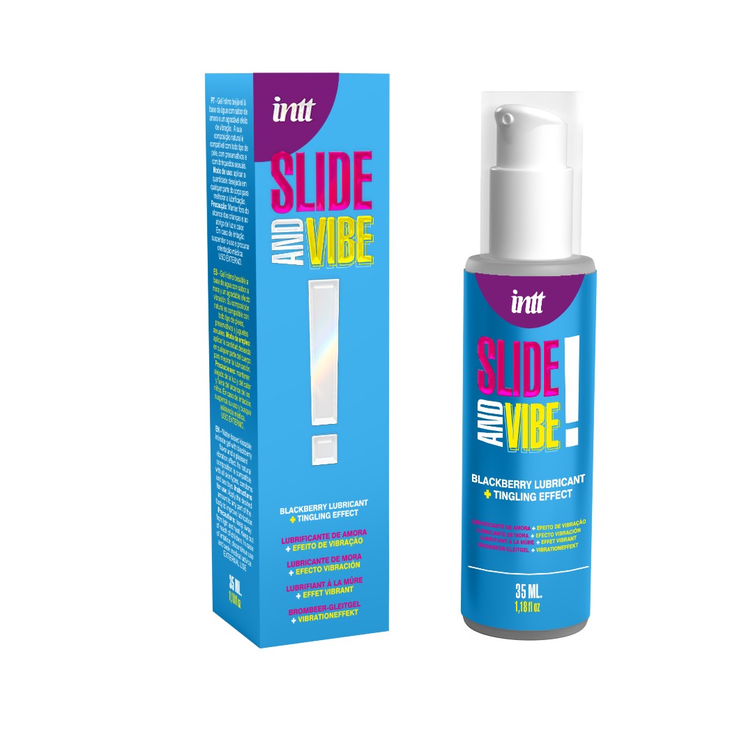 INTT | Lubricante a base de agua con vibración Slide and Vibe – 35 ml