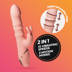 Vibrador Rabbit Crushious RINGLORD: triple movimiento de anillo y 10 modos de vibración