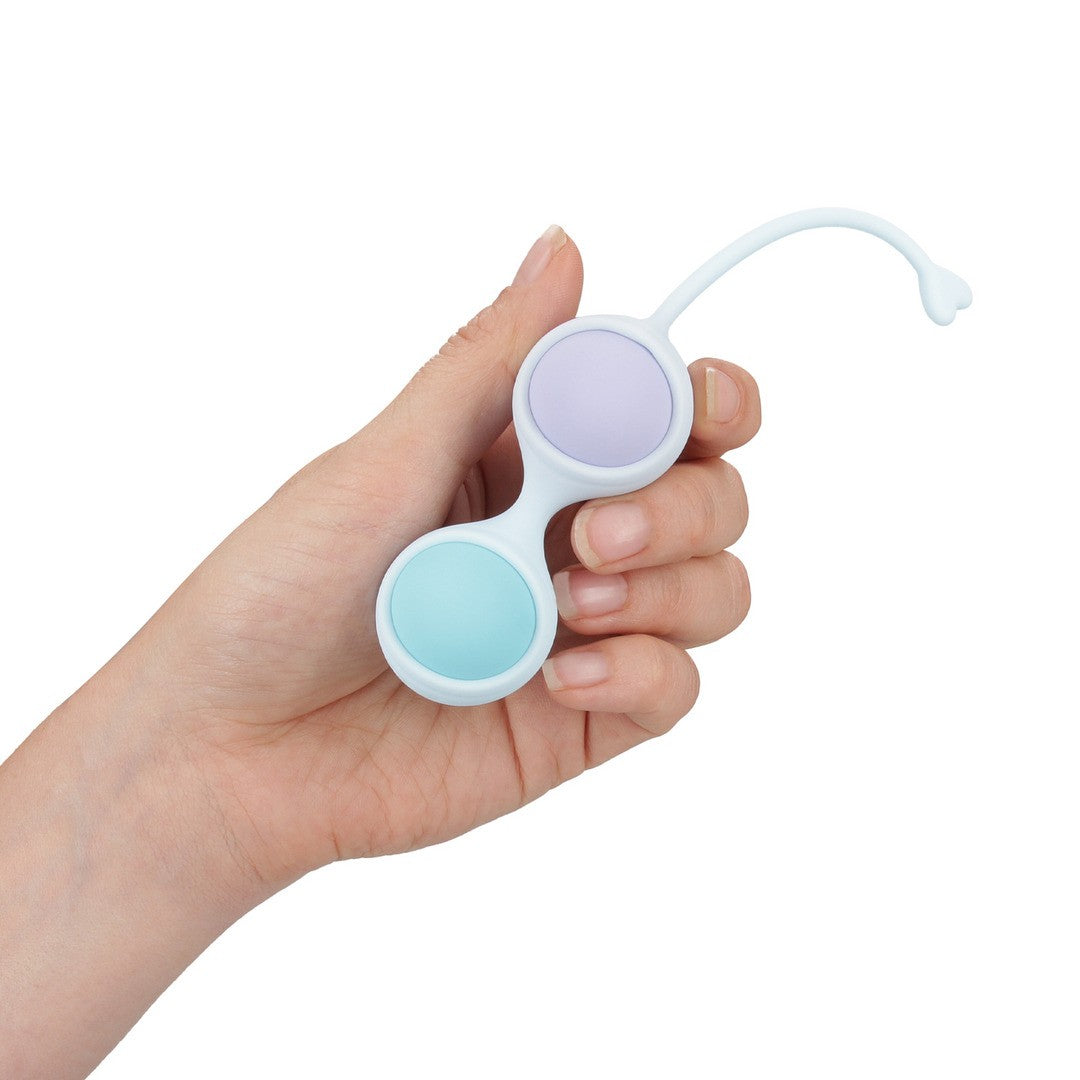 LOVELINE – Kit de Kegel con vibración y 5 pesos intercambiables (morado)
