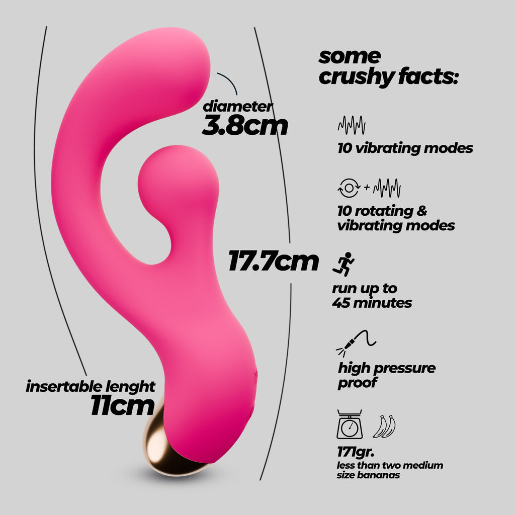 Crushious | Rotating Rapture – Pleaser Rotating Clitoral Stimulation Vibrator