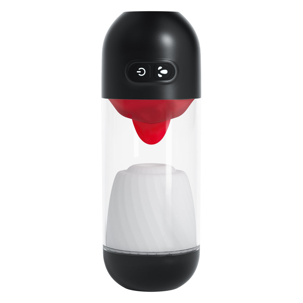 CRUSHIOUS | Slurpy – Masturbador desmontable 2 en 1 con estimulador tipo lengua, rotación y vibración – 22 cm